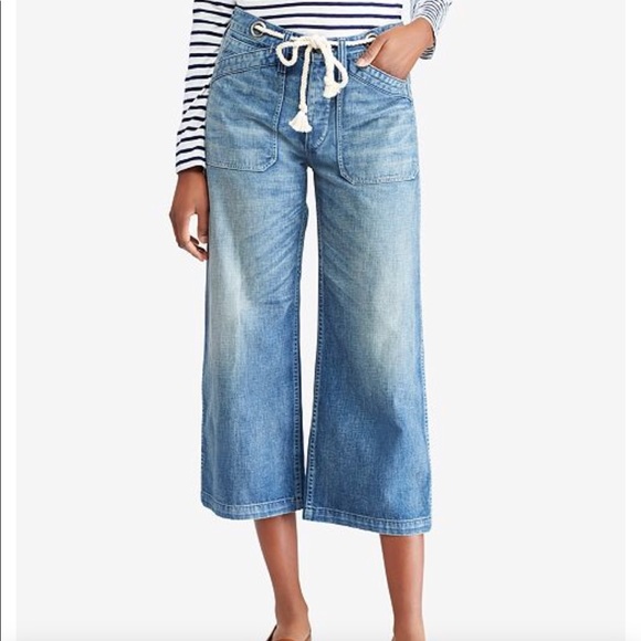 NEW Polo Ralph Lauren wide leg crop jeans